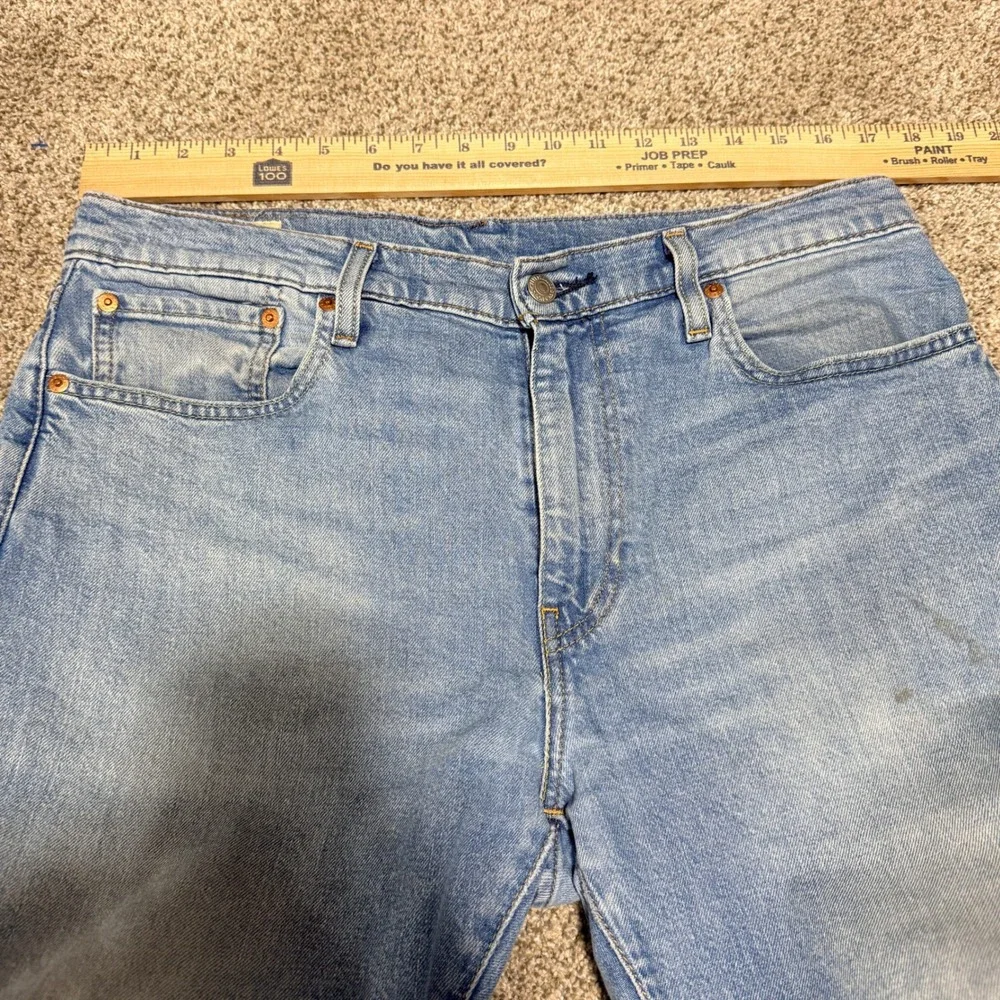 Levi's Womens 512 Slim Taper Jeans Light Wash Denim WaterLess W33 L34 Blue Denim